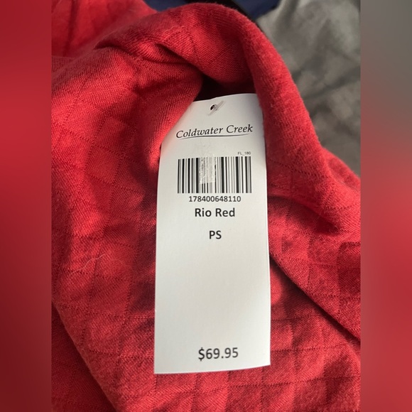 NWT women’s Rio Red Coldwater Creek sweatshirt Size Petite Small - Picture 6 of 8